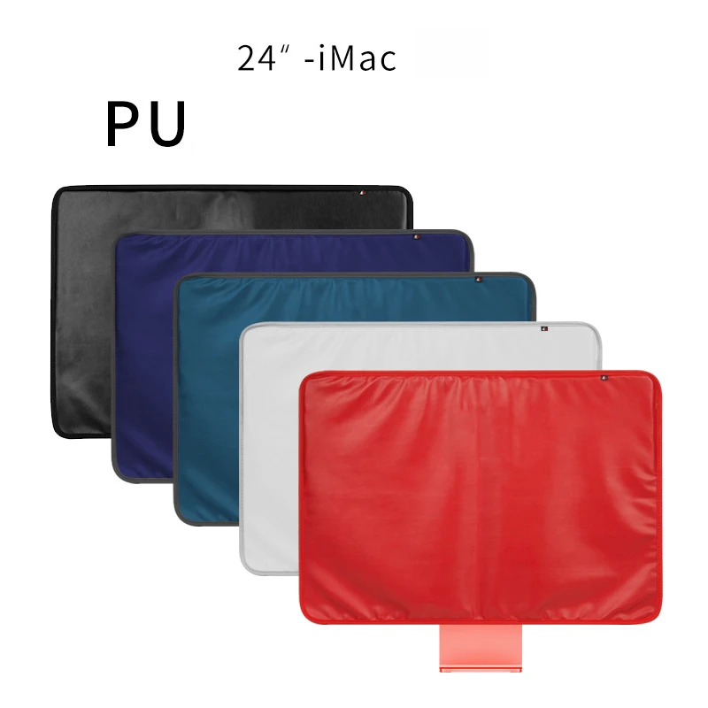 Monitor Dust Cover For Apple 24 Inch Imac Display Dust Protection Sleeve Pu Rear Pocket Apple All-In-One Computer Dust Cover