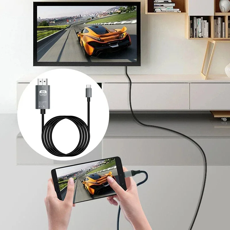 Aluminum USB C to HDMI Cable for HDTV Converter