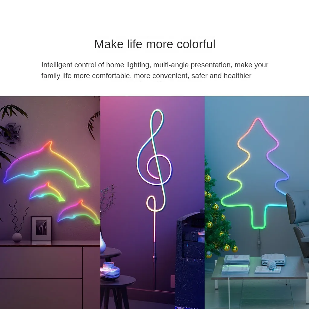 Neon Led Tape Lights Decoration Lamp with Bluetooth Sound лента светодиодная Tira Luces De Led подсветка телевизора Led 스트립