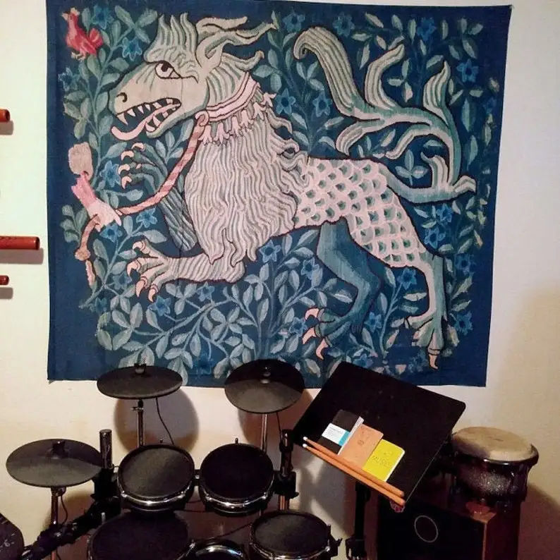Fantastical Beast Medieval Tapestry Printed Tapestry Decorations