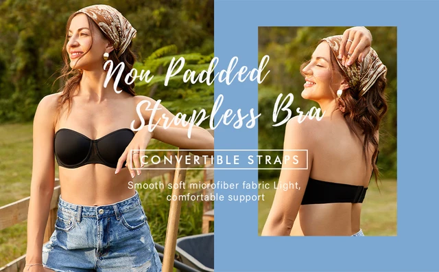 Smooth Strapless Bra Non Padded Stretchy Multiway Bras For Women Underwire  Convertible Straps Plus Size Lingerie 32-40 42 DD E F - AliExpress