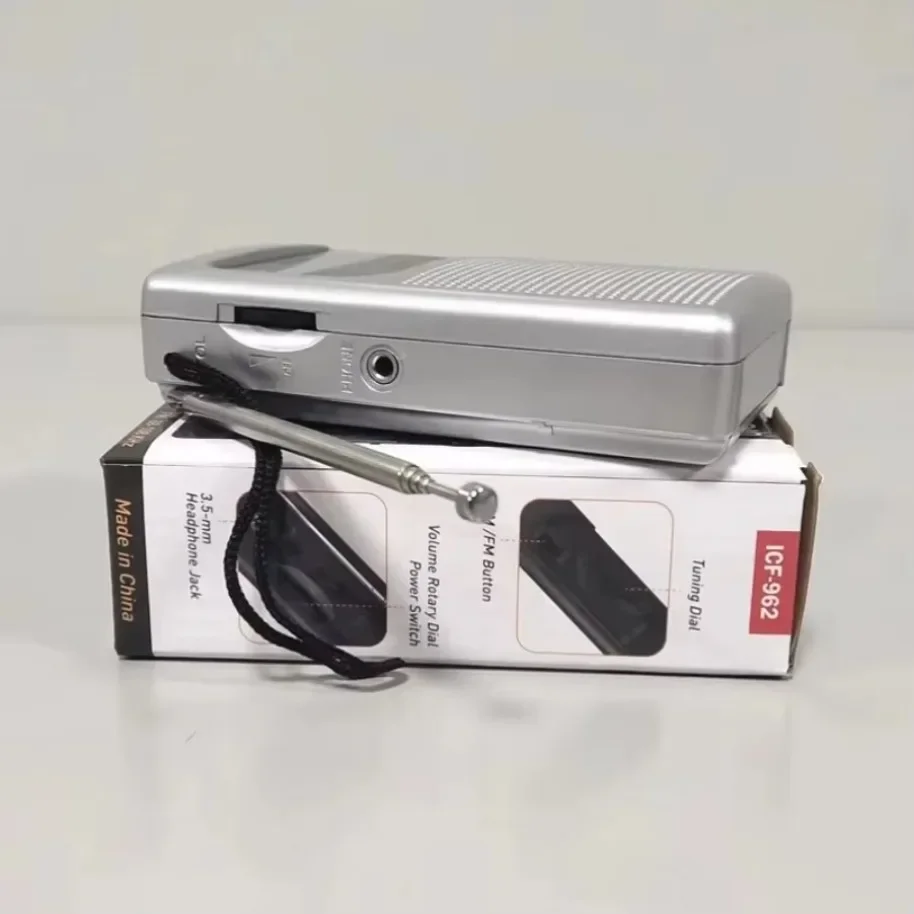 ICF-962 AM/FM Outdoor Radio Stereo Radio Pocket Pointer Radio 2 x AA Battery Operated for Indoor Outdoor Camping Emergency Us