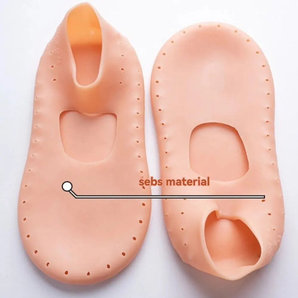 زوج جوارب من هلام السيليكون ، عناية بالقدم المتشقق...