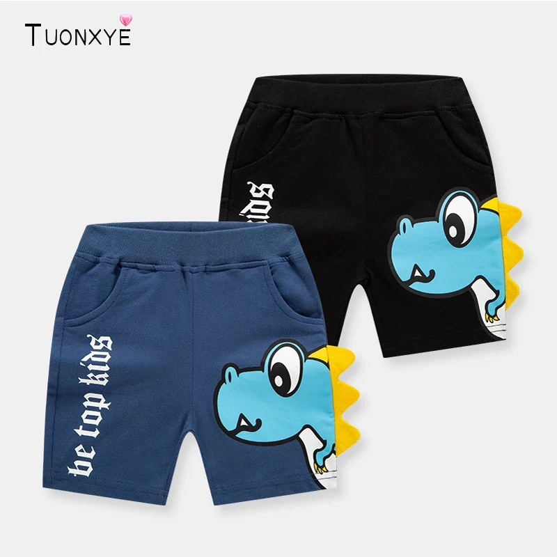 Boys Shorts TUONXYE Summer Boys Shorts Cartoon 3D Dinosaur Teenager and Childern Pants Toddler Casual Cotton Knitting Sport Clothing