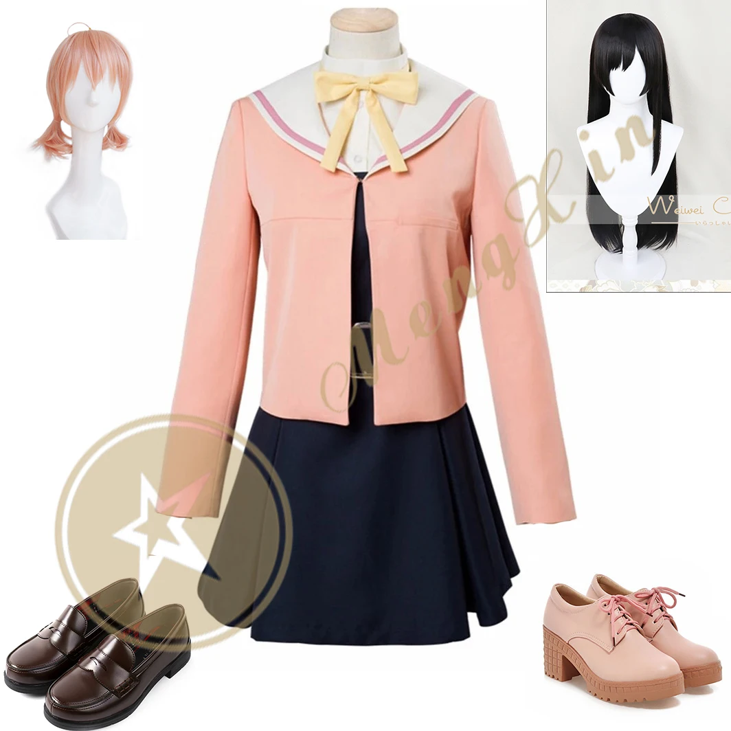 

Anime Bloom Into You Cosplay Nanami Touko Cosplay Costume Girls Dress Pink School Uniform Halloween Carnival Clothes Custom Made