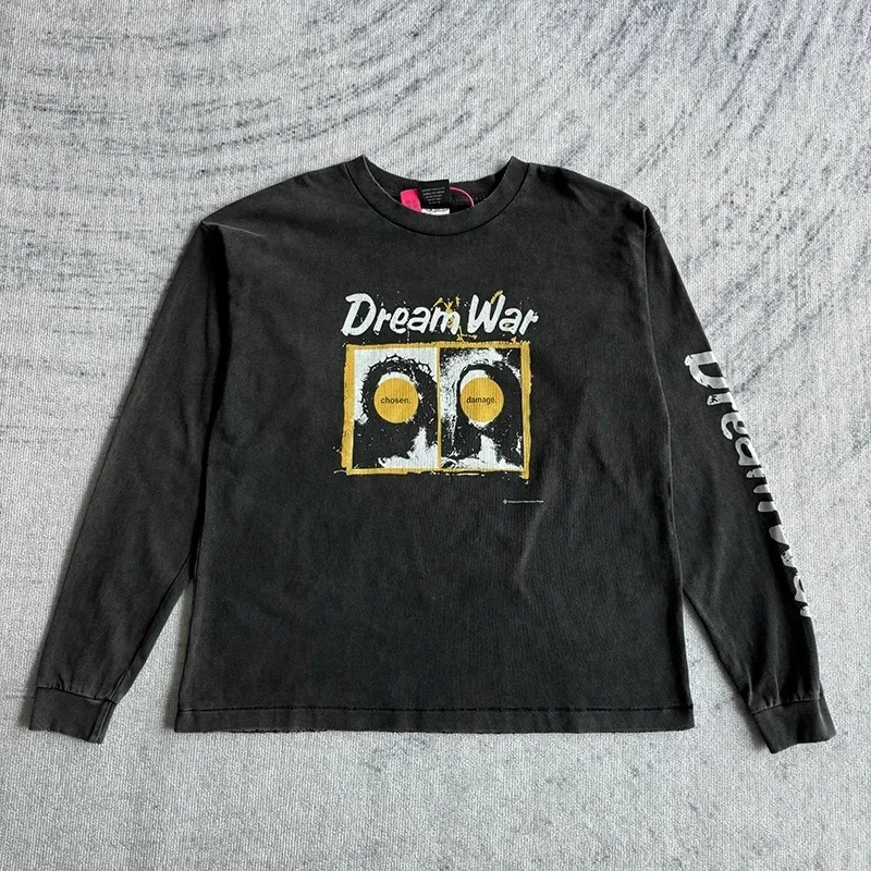 Fiery Lightning Saint Oversized Long Sleeve T-Shirt