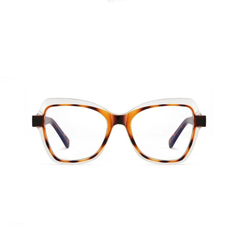 0 -0.5 -0.75 To -6.0 Leopard Frame Blue Light Blocking Oval Shortsighted Prescription Glasses Women Spring Leg Myopia Spectacles