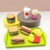 Play Food Toys Set Play House Kitchen Sandwich Fries Burger Children's Simulations Homa House Simulators Toy Kids DIY Fast Food 1