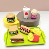 Play Food Toys Set Play House Kitchen Sandwich Fries Burger Children's Simulations Homa House Simulators Toy Kids DIY Fast Food 1