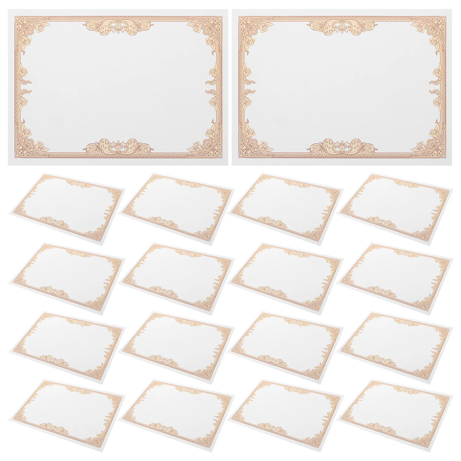 30Pcs 인증서 내부 용지 간단한 디자인 인쇄 가능한 빈 인증서 용지 상, 졸업장, 학위 인정용