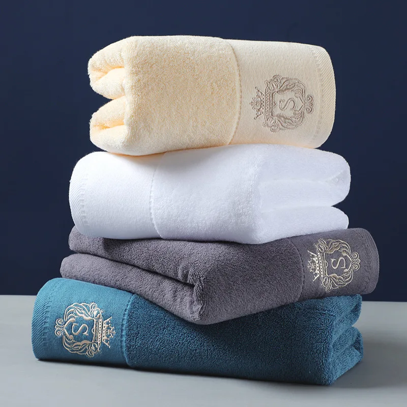 Letter S Towel Set Men Women Bathroom Terry Cloth Adults 100 Cotton 70*140 35*75cm