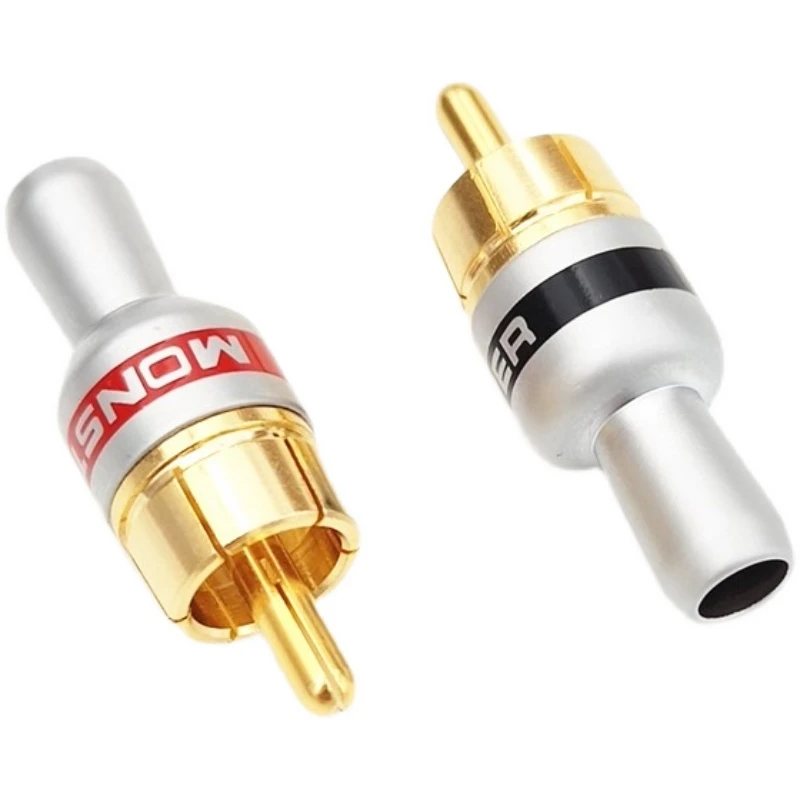 Rca Plug Speakon Connectors Audio Jack Copper Gold Plated Male Wire