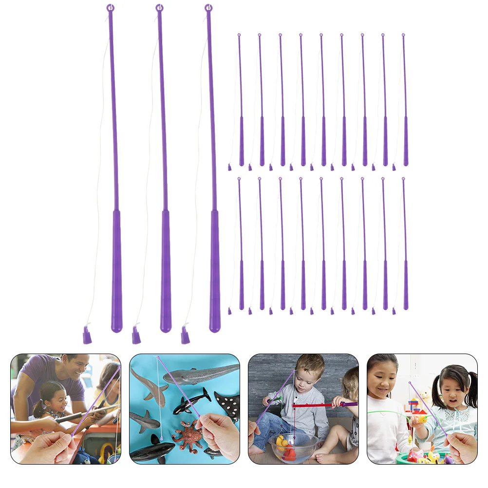 

30 Pcs Puzzle Fishing Toys Child Children’s Magnets Game Plastic Kids Accessories
