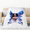 Singer K-Katy Perry Fluffy Soft Blankets for Decorative Sofa Throw Blanket Green Plaid With Print Downy Microfiber Bedding Knee 2