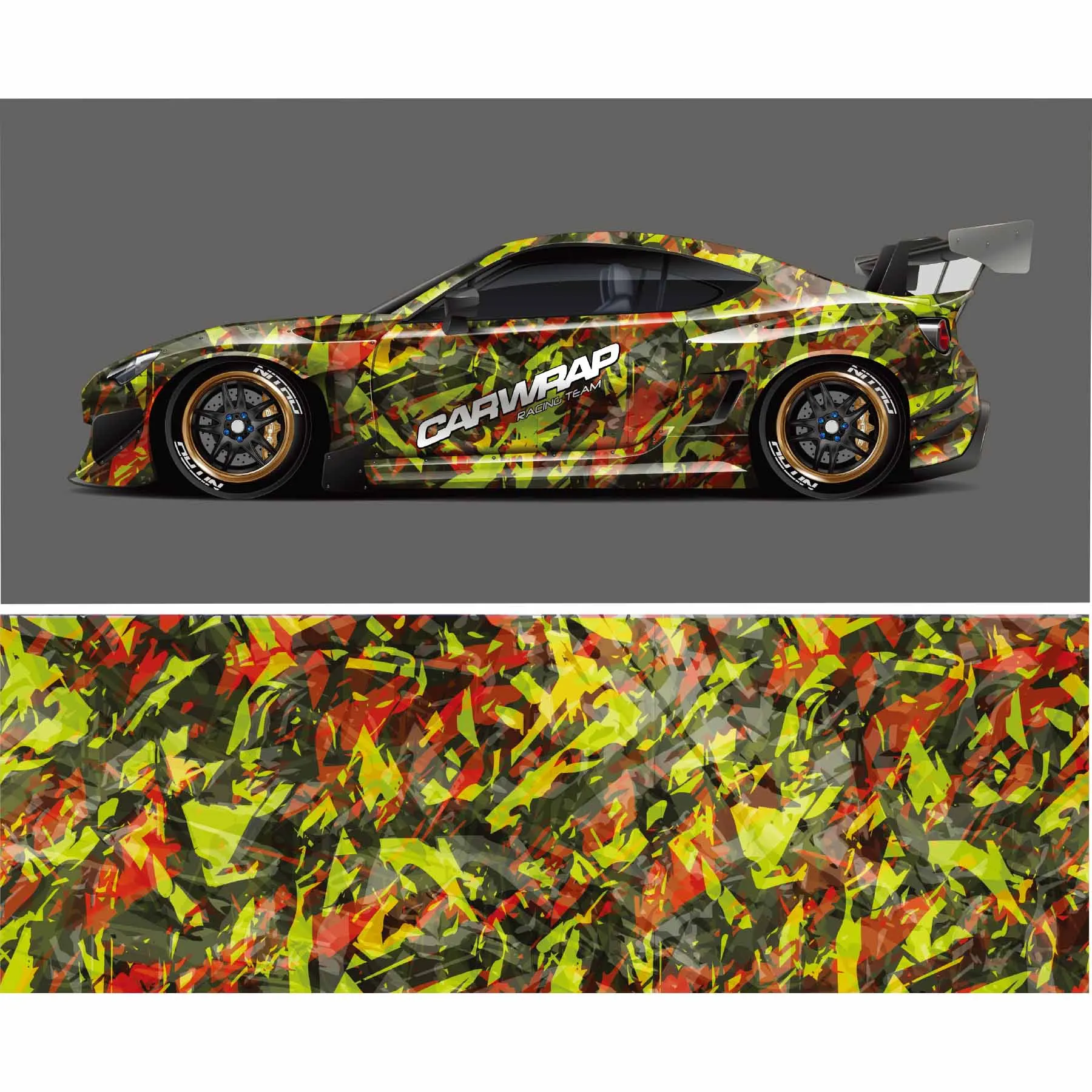 Red Bull Racing Wrap Anime wrap vinyl stickers Fit With Any Cars