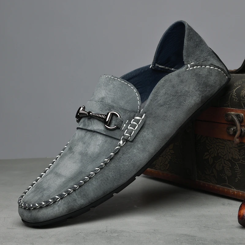 All-match Loafers for Men Fashion Soft Sole Social Flats Casual Driving Flats Slip-on Male Moccasins Mens Slip on Dress Footwear 5