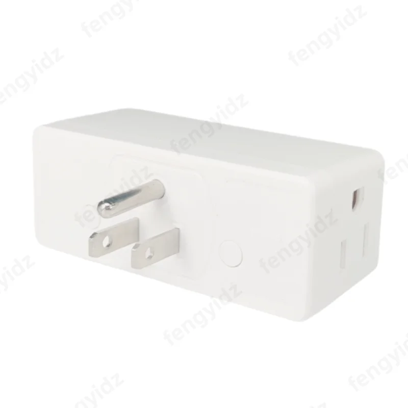 US Wall Plug Adapter with 3 AC Outlet Extender Multiple Socket Power Strip Electrical Outlet for Home Office White