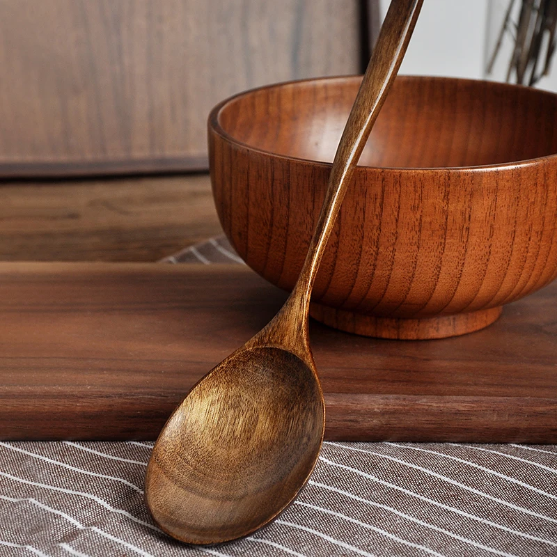 Kitchen Utensils Wooden Spoon Eco-friendly Tableware Gift Natural Easy To Clean Oval Spoon Eating Stirring wooden spoon,wooden cooking spoon