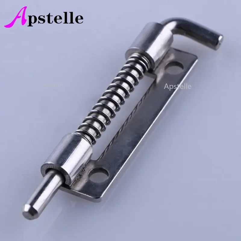 Stainless Steel Spring Barrel Bolt Latch Hinge 1Pc Industrial Cabinet Welding Distribution Cabinet Spring Bolt Hinges door latch