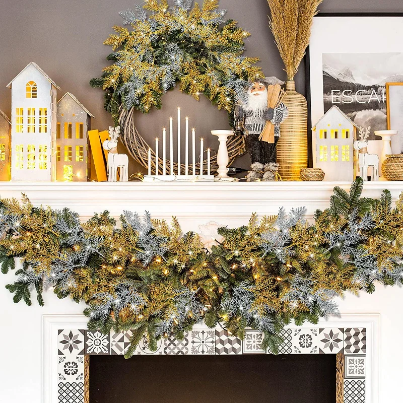 Carlo Milano luce d'atmosfera: Set di 2 alberi di Natale in metallo di design, 96 LED, altezza 46 cm (albero di Natale con led