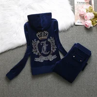 2025 Juicy Lovers marque mode printemps femmes costumes de sport rose bleu noir mince survêtements décontractés col à capuche vêtement de sport 2