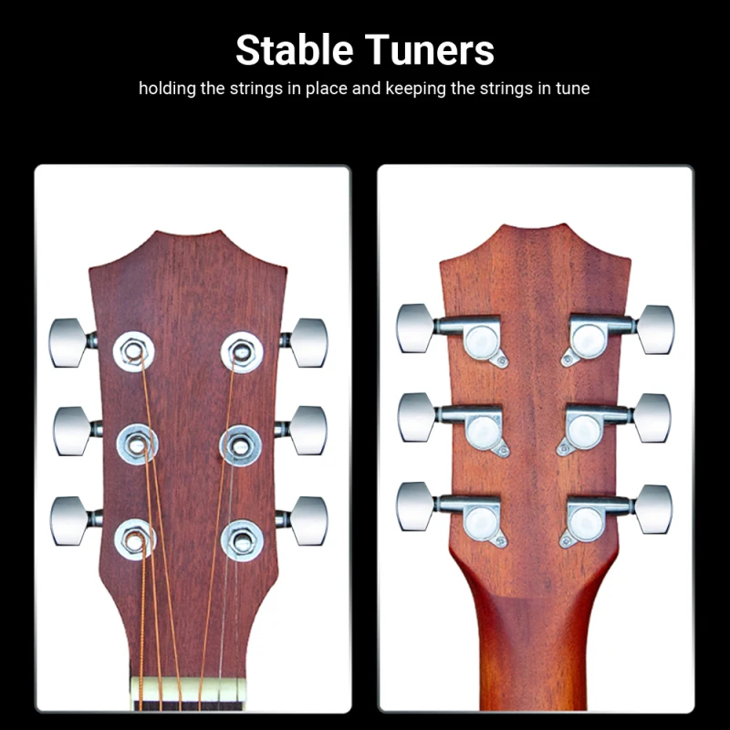 6-Piece Locking Guitar Tuning Pegs Set