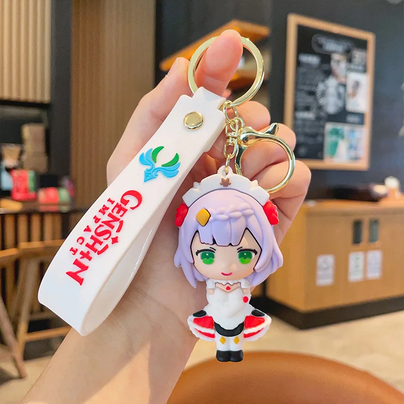 Genshin Impact Kaede Plains Manabe Raiden General Noelle Keychain Cartoon Doll Doll Pendant Couple Car Bag Keychain Creative Gif 6