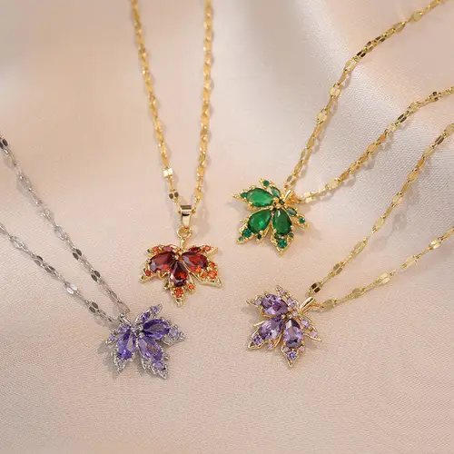 Exquisite Micro Inlaid Zircon Butterfly Tassel Necklace For Women Stainless Steel Moon Butterfly Flower Clavicle Choker Jewelry - Image 5