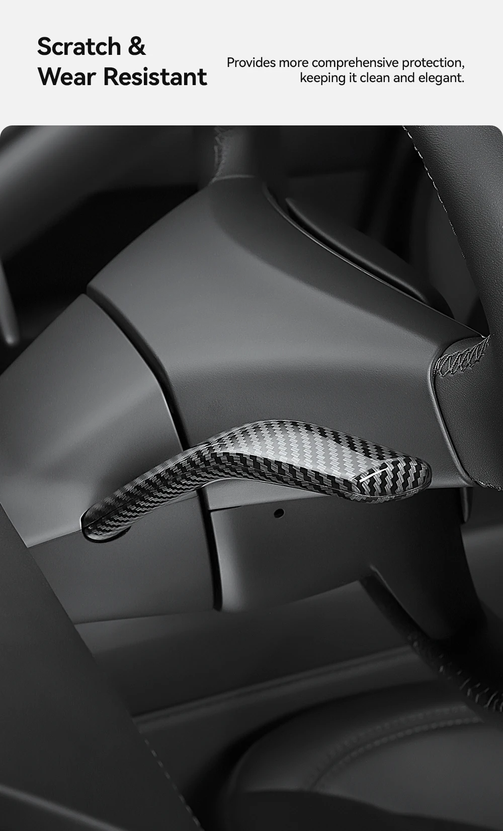 For Tesla Model 3 Y YL 2025 Highland Juniper Carbon Fiber Gear Shift Cover Steer