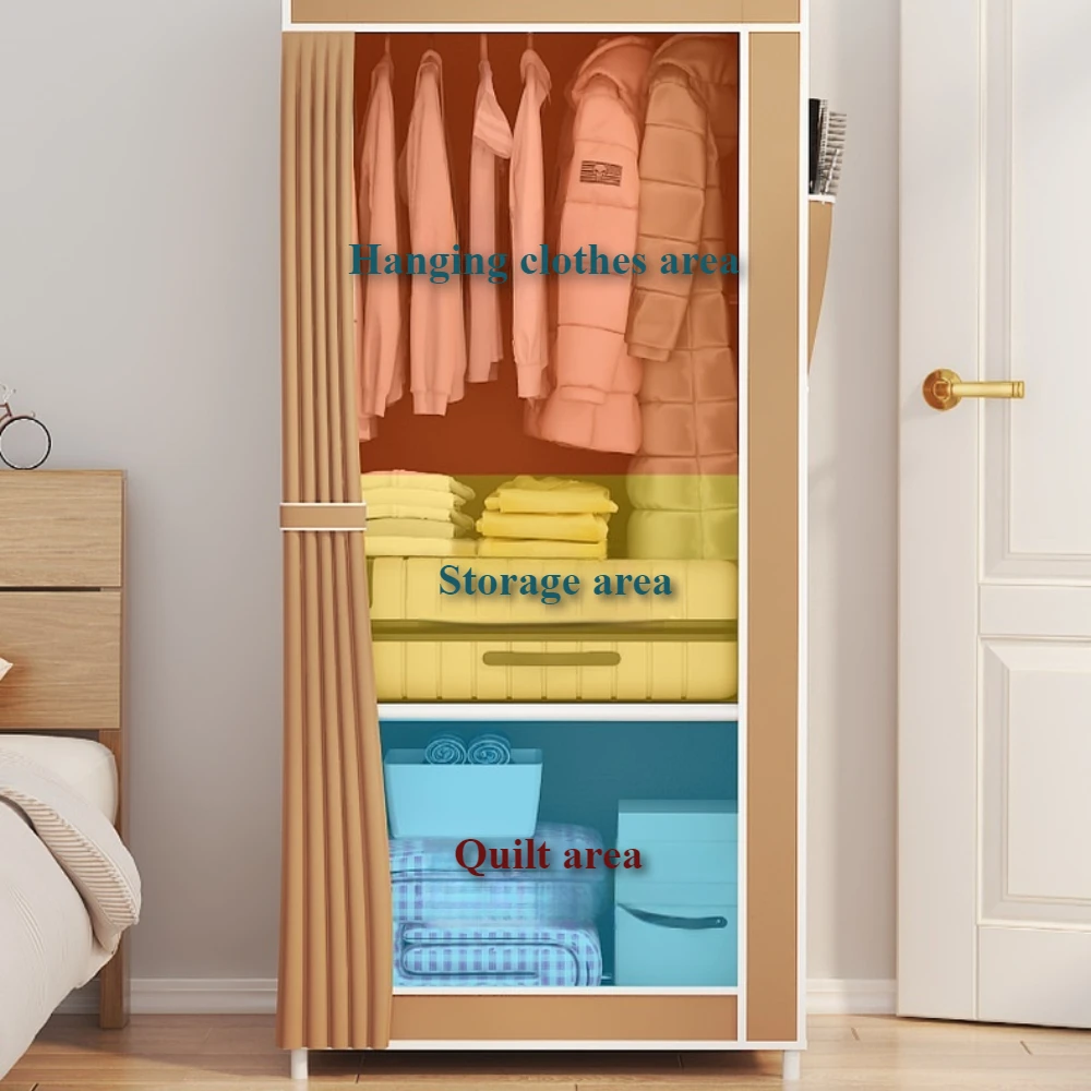 Clothing Storage Cabinet Multi Layer Simple Fabric Wardrobes Household Foldable Clothing Hanger Bedroom Dustproof Cloth Cabinet storage cabinet cloth wardrobe fabric wardrobe