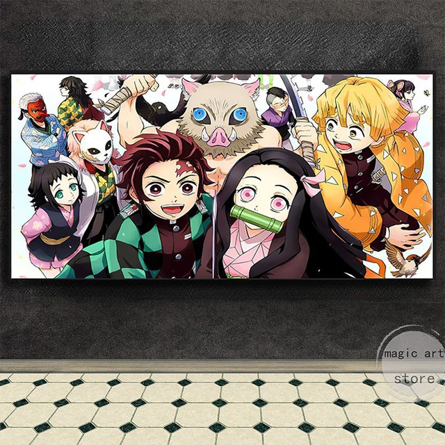 Quadro Demon Slayer Tanjiro e Nezuko