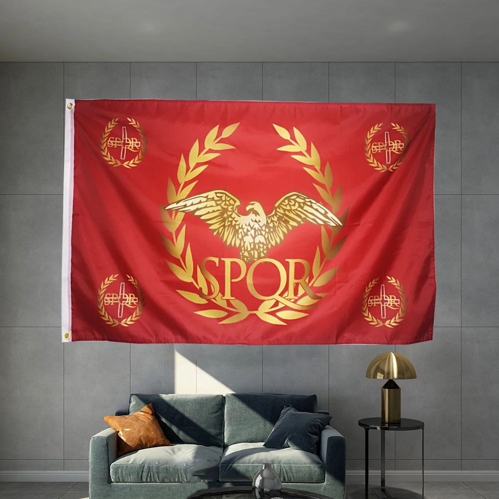 Bandera del imperio romano occidental bandera SPQR de 3x5 pies 90x150cm bandera-del-imperio-romano-occidental-bandera-spqr-de-3x5-pies-90x150cm