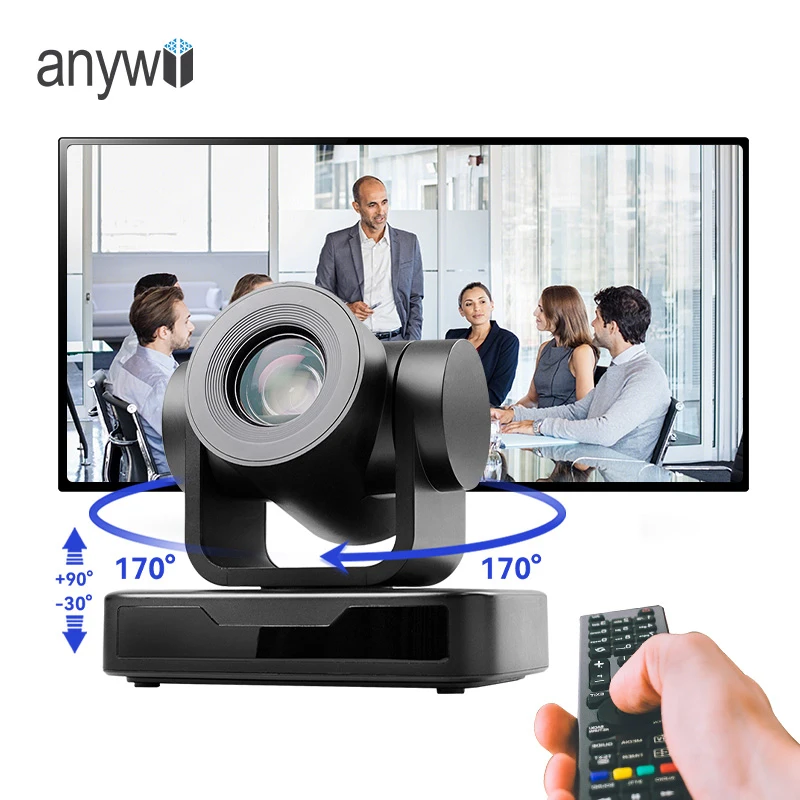 Anywii 10 배 줌 Ptz 카메라, 2 익스텐션 마이크, 회의 스피커폰, 비주얼 오디오 장비, 그룹 화상 회의 시스템