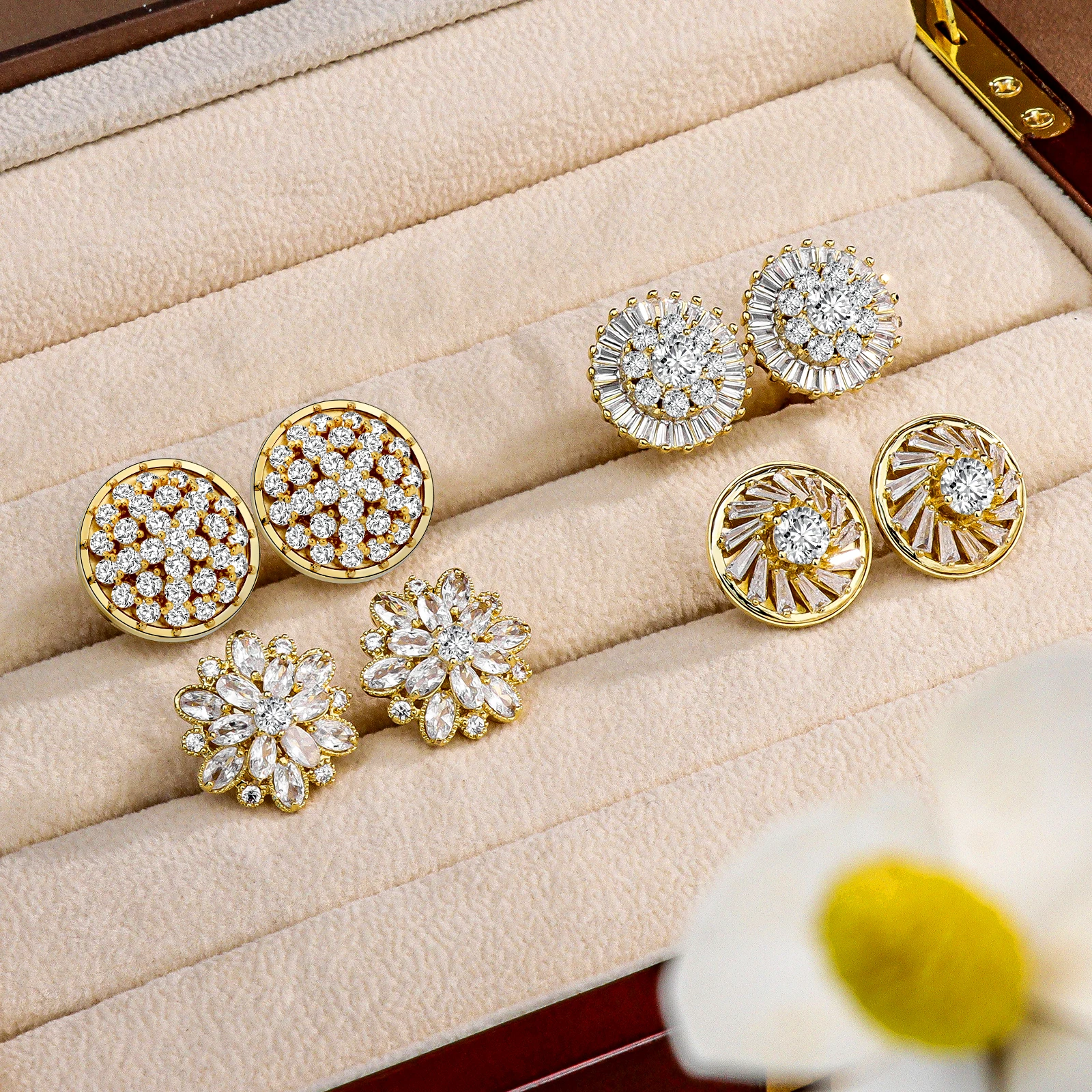 HAWSON Luxury crystal cuff links mens, mens luxury cufflink dress shirts, men's shirt wedding business jewelry or accessories