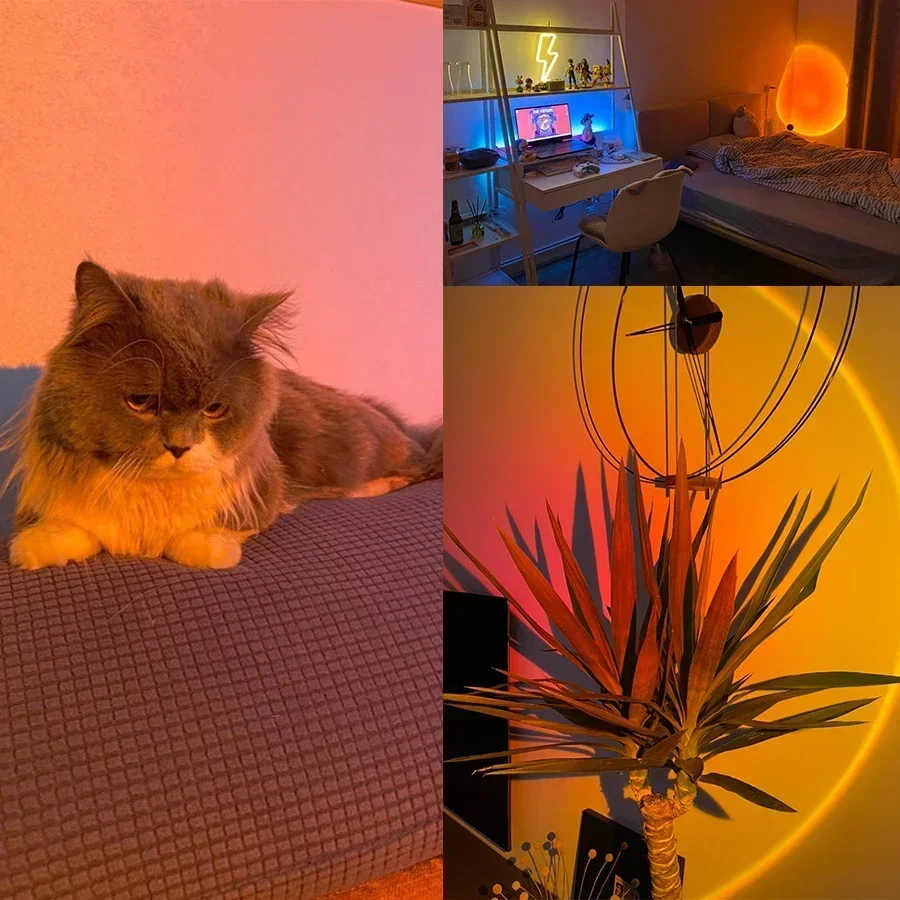 รูปสินค้า โคมไฟโปรเจคเตอร์แสงสีรุ้ง ตกแต่งบ้านสไตล์โมเดิร์น