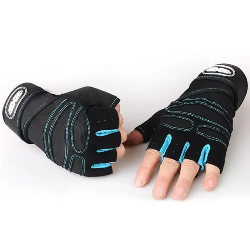 Gym Fitness Heavyweight Training Gloves Men women Body Building Half Finger Non-Slip Gloves Wrist Support Weightlifting Sports 6