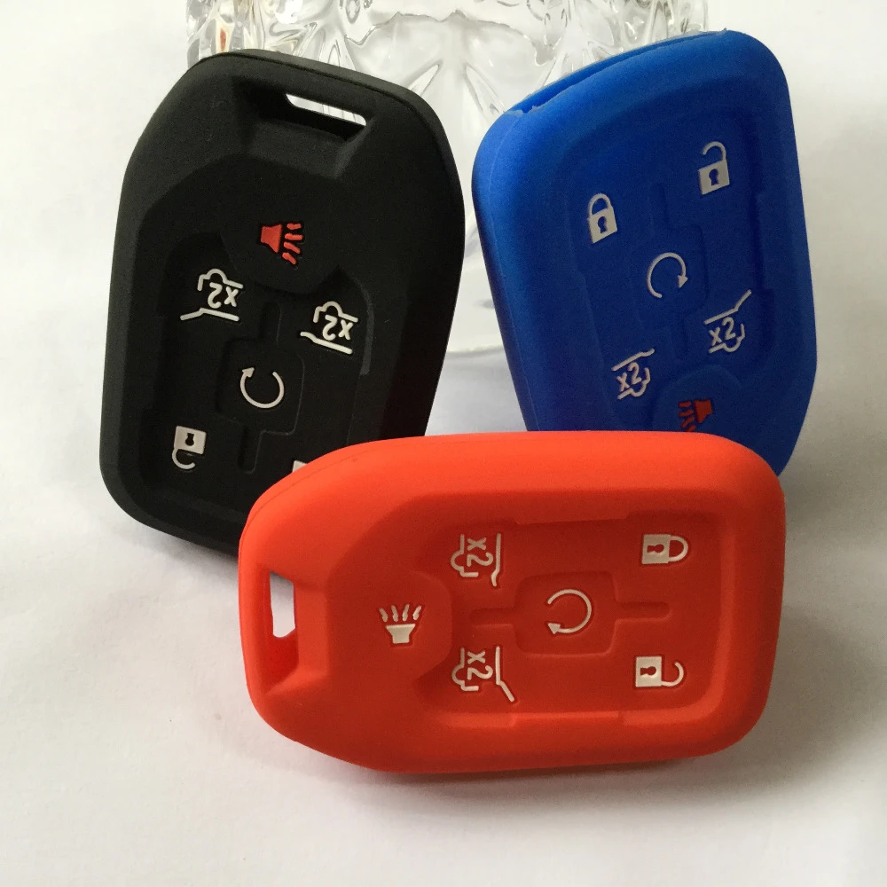 Silicone Car Key Cover Case for Chevrolet Suburban Tahoe GMC Yukon XL