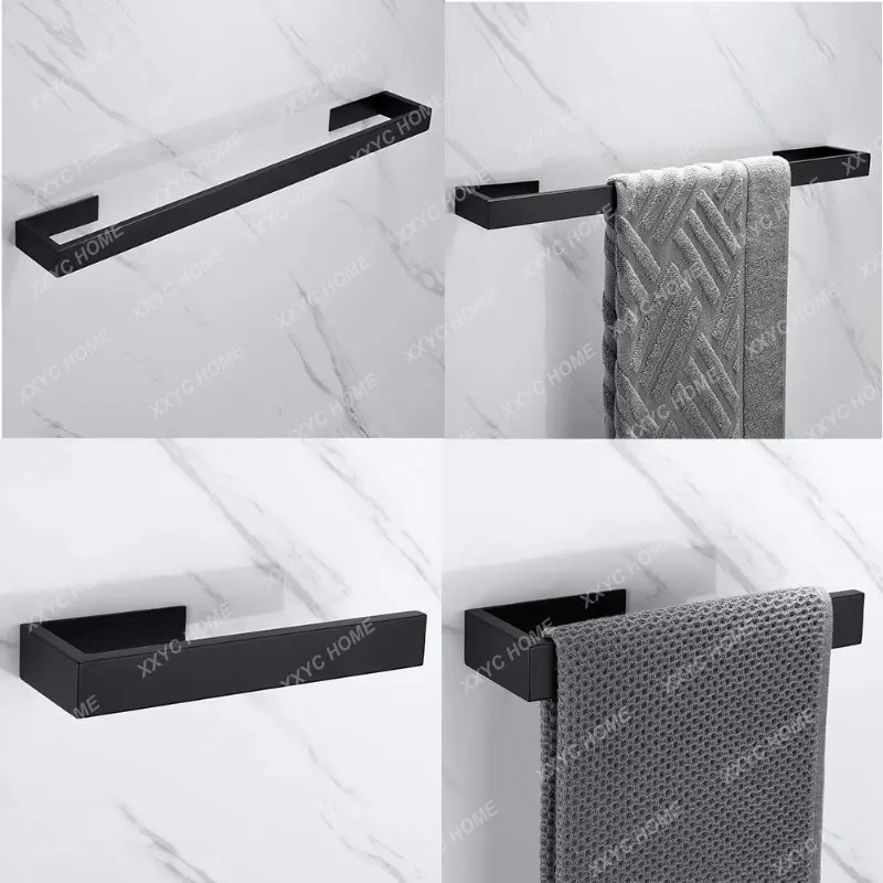 Bathroom Accessories Black Finish Towel Bar Towel Hook Towel Ring Toilet Paper Holder