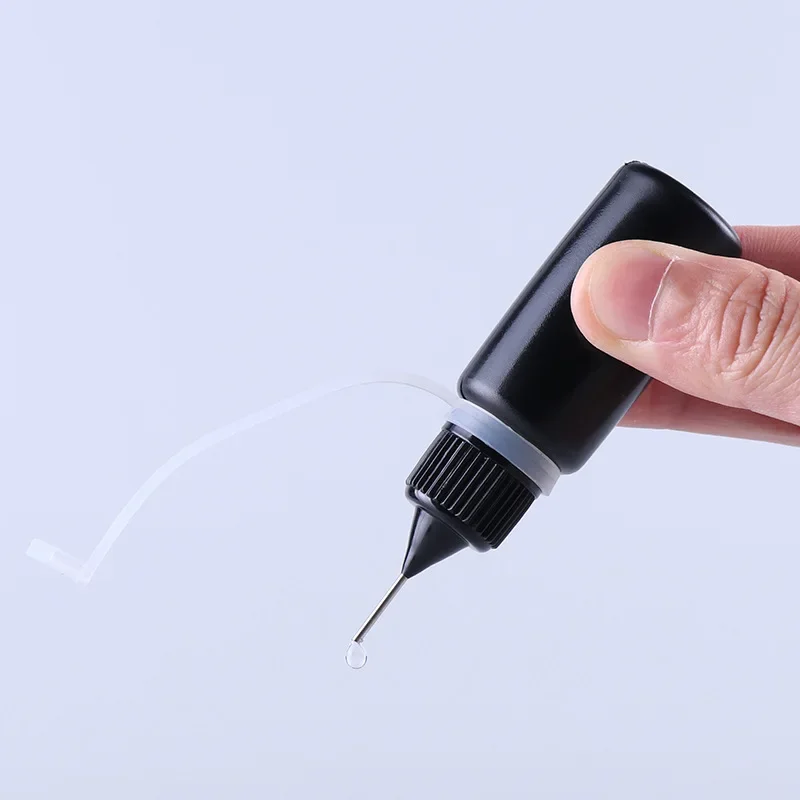 Squeeze Empty Black PE Dropper Bottles With Needle Caps Plastic Bottle Liquid Vial Plastic Container 10pcs
