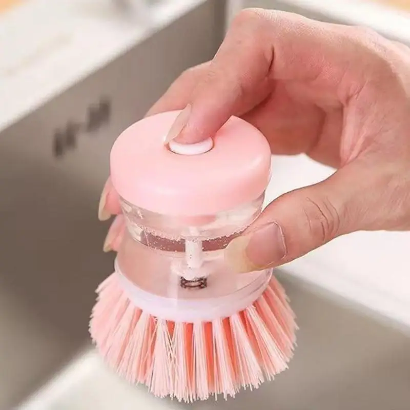 Kitchen Dish Cleaning Brushes Automatic Soap Liquid Adding Pot Brush Strong  Decontamination Brushes for Kitchen Accessories - AliExpress