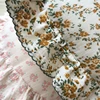 INS Round Ruffle Edge Floral Throw Pillow Stuffed Cushion Girl Heart Sweet Princess Cotton Home Bed Sofa Decor Cushion Headrest 5