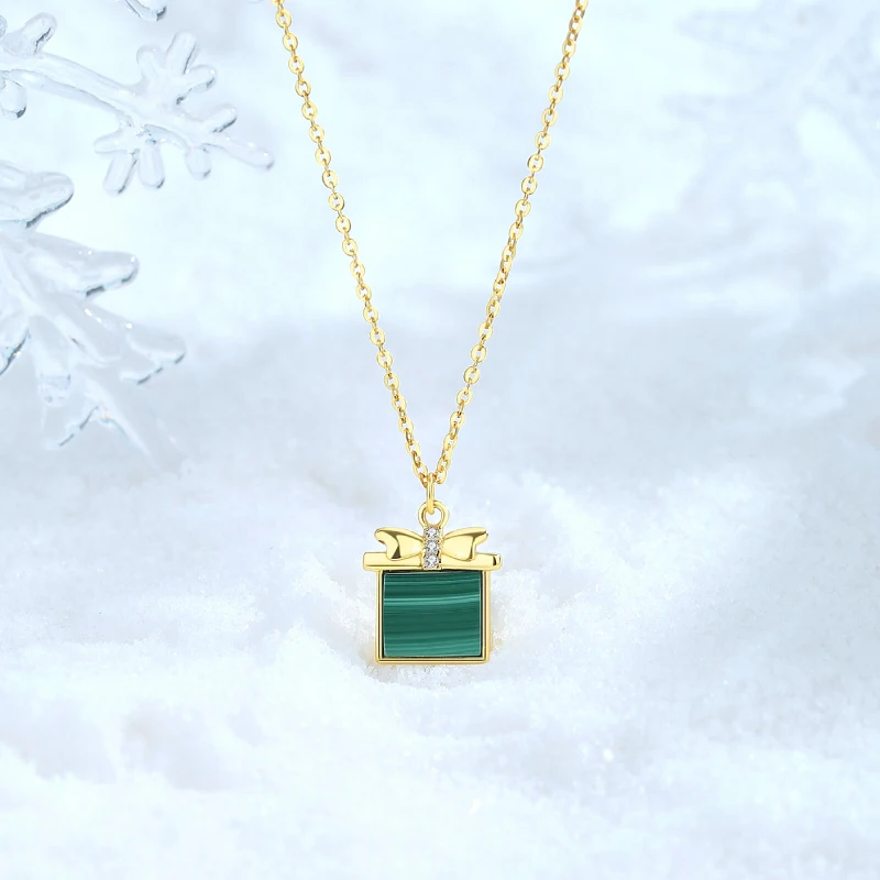 

S925 Sterling Silver 2024 New Lucky Christmas Gift Necklace Fashionable Luxury Pendant High Grade Girl Collar Chain Jewelry