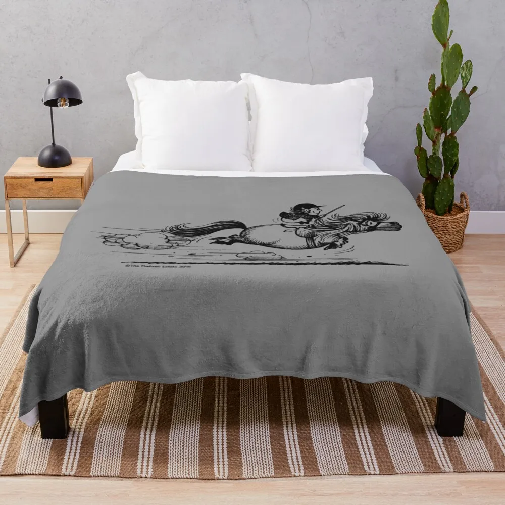 

PonySprint Thelwell Cartoon Throw Blanket Soft Blanket manga blankets and throws Giant Sofa Blanket