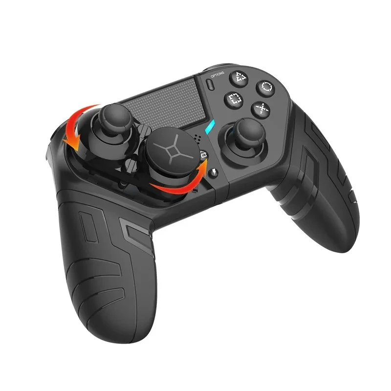 GAMINJA Kablosuz Denetleyici Çift Titreşimli Bluetooth Gamepad PS4 Konsolu PC Joystick için Programlanabilir Turbo Fonksiyonlu