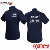 Summer Fashion Men's Short sleeved Professional Shirt Custom Brand Design Casual Business Polo Shirt Print Embroidery Logo S-7XL 1