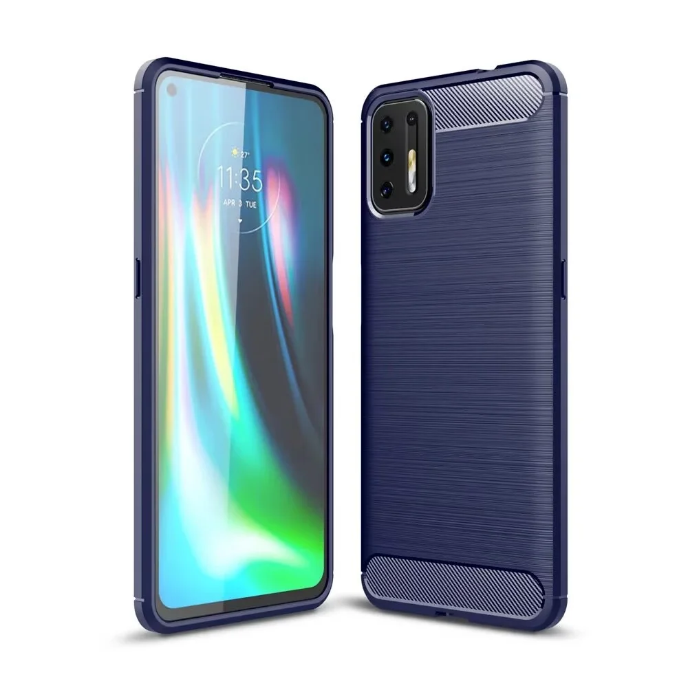 Luxury Calfskin Leather ShockProof Hard Back Cover Case for Motorola Moto G9 Plus