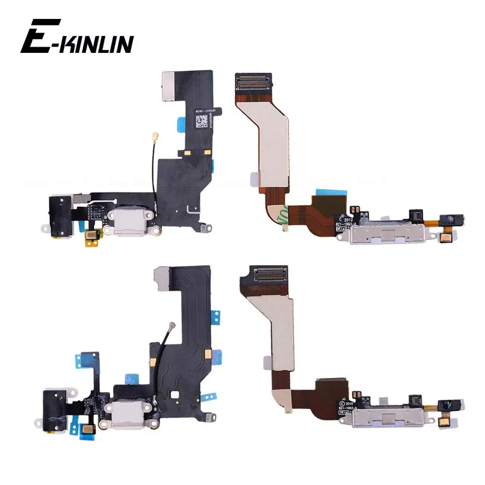 

Charging Flex Cable For iPhone 5S 5C 5 4S 4 USB Charger Port Dock Connector With Mic Flex Cable