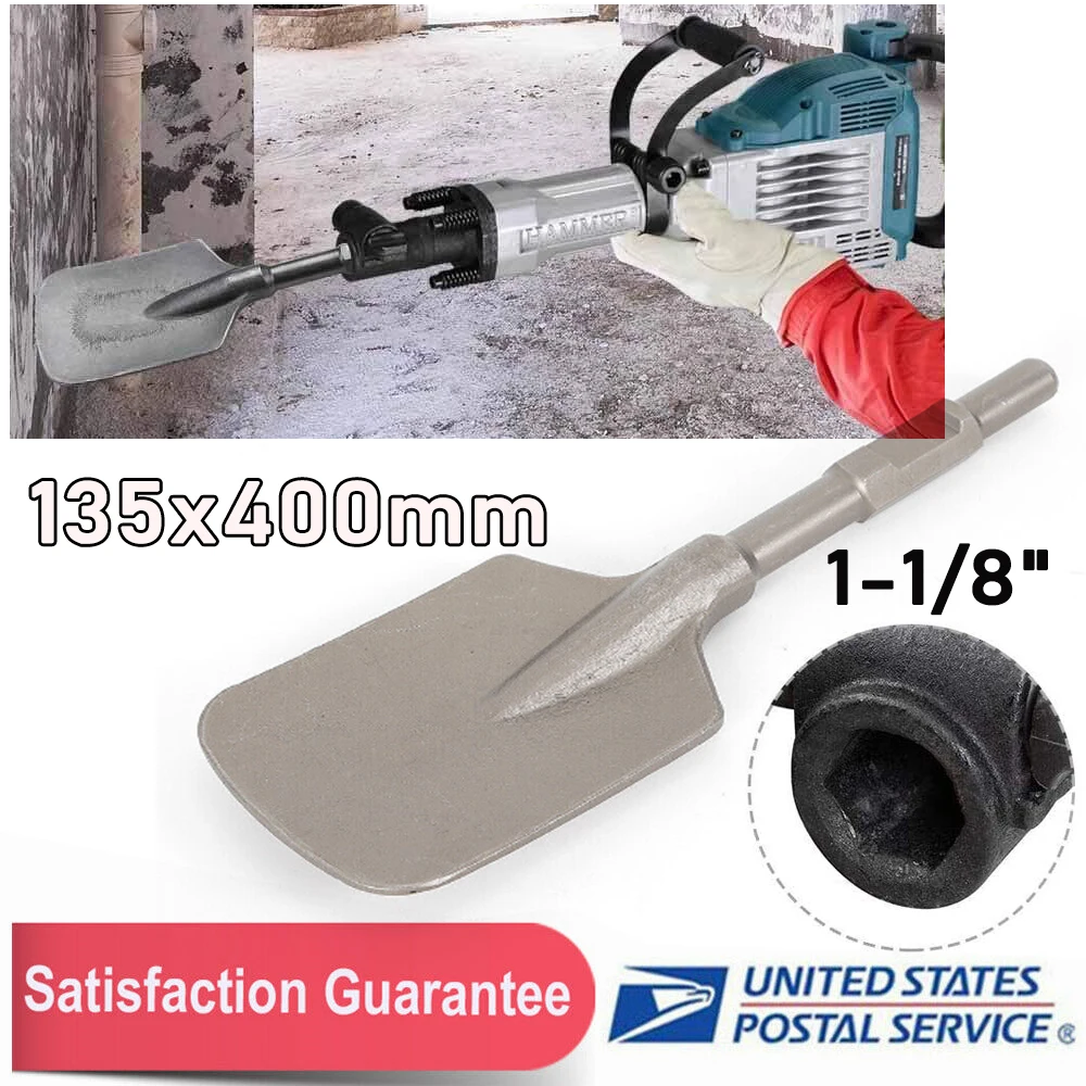 Manual Concrete Stone Shovel Breaker Clay Spade Chisel Jackhammer Groove Flat Chisel Masonry Tools for Concrete Brick Wall Rock