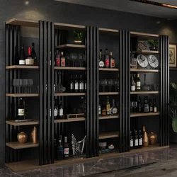 Display Iron Bar Wine Cabinets Retro European Cabinet Living Room Industrial Wind Wine Rack Storage Weinregal Home Furniture