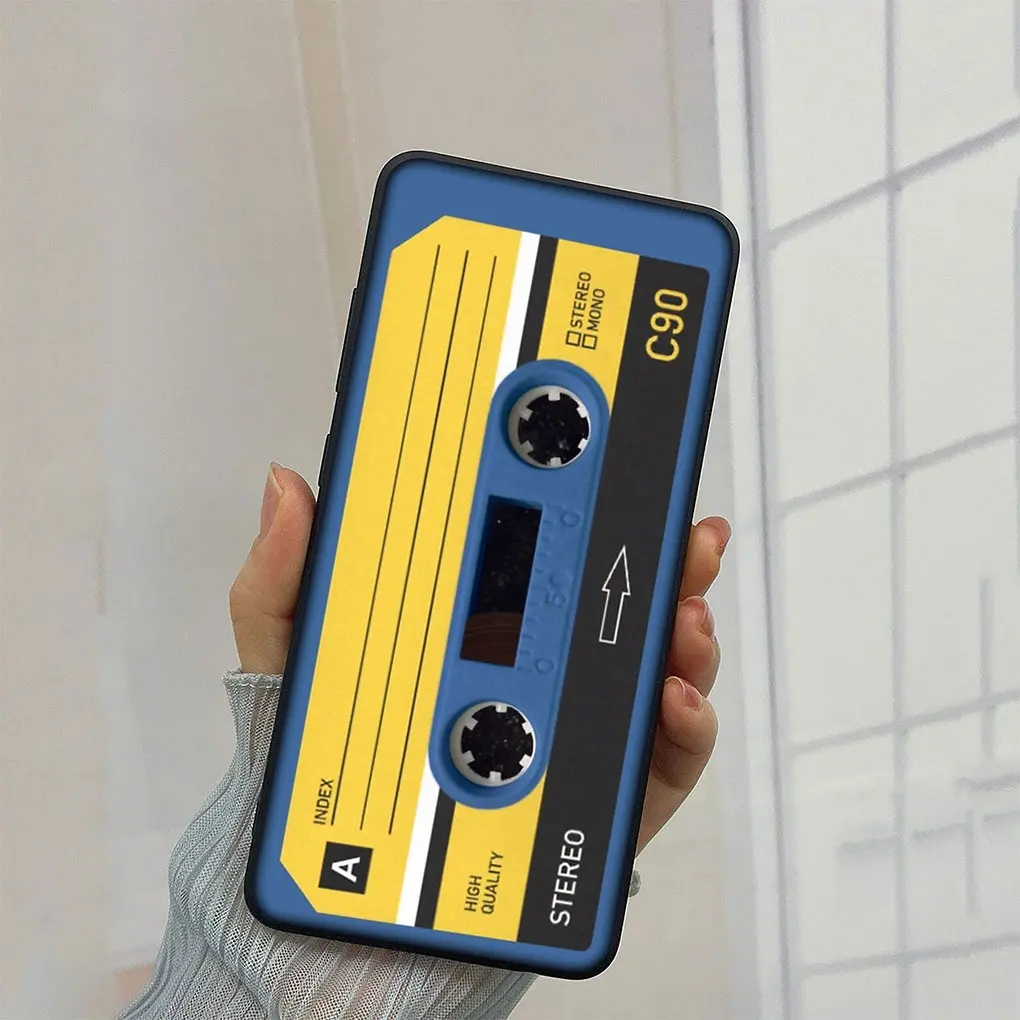 Retro Cassette Tape Design Soft Phone Cover Case